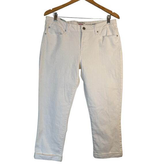 Denizen from Levi's Women's Stretch Modern Cropped Denim Jeans Size 14 White NWT - Picture 1 of 8